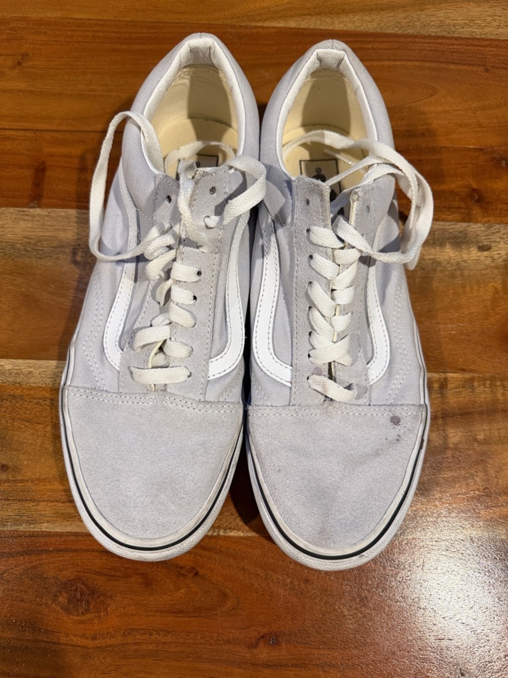 Men's Vans Classic Low-Top Sneakers in Light Gray and White